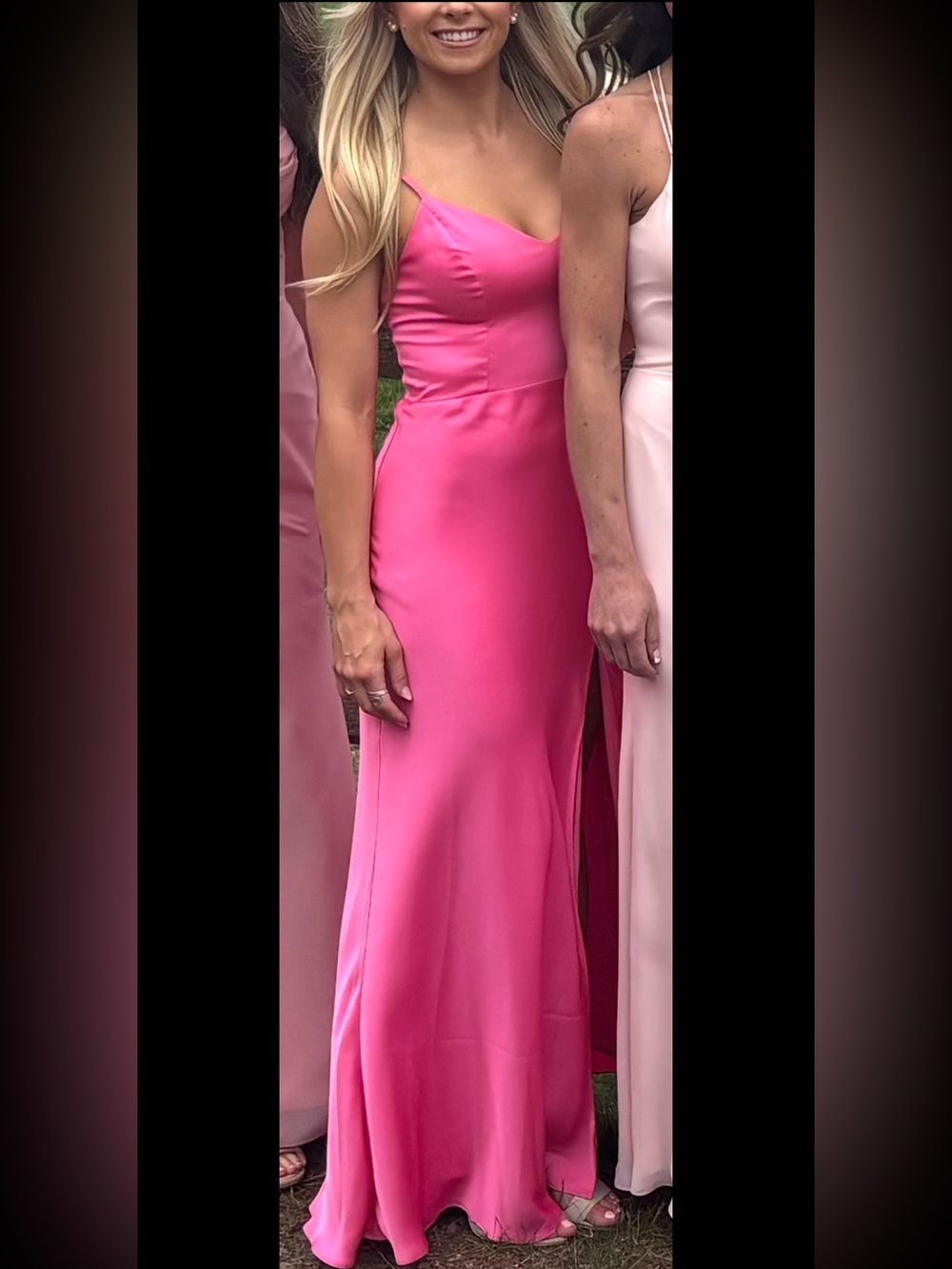 Birdy Grey bon bon Pink Slip Maxi Dress with Spaghetti Straps - worn once XS